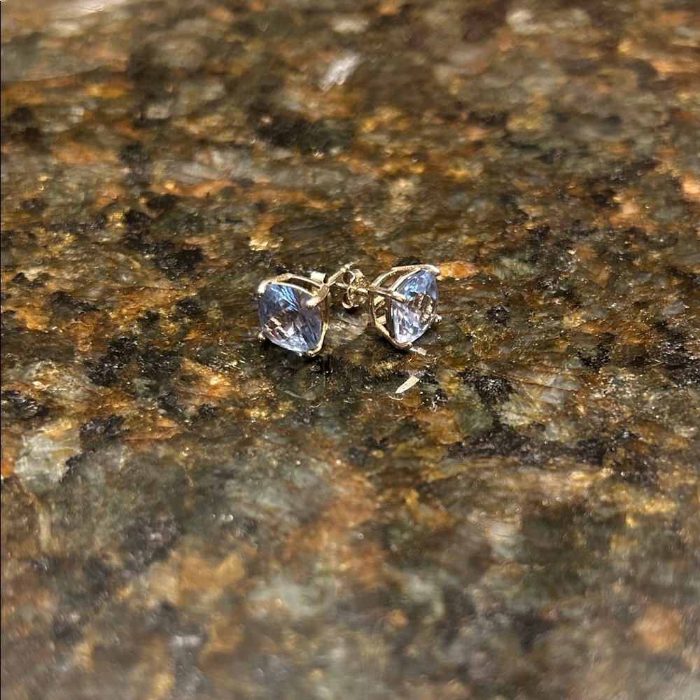 Elegant Aquamarine Stud Earrings